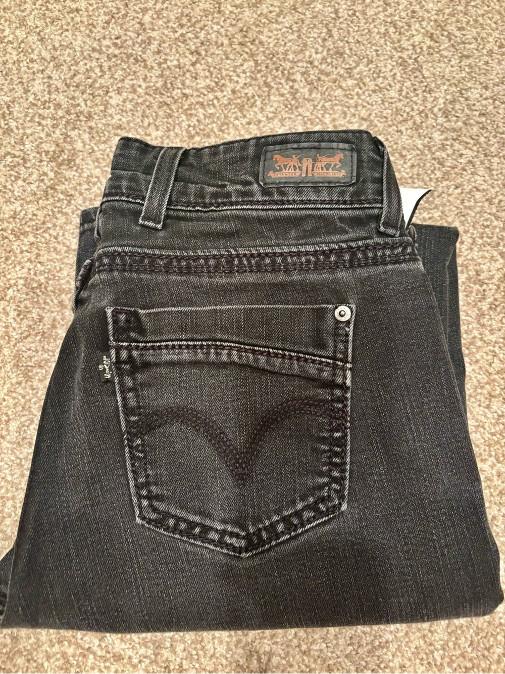 Levi’s 529 Curvy Skinny Jeans Black Wash Mid Rise Women’s 29x32